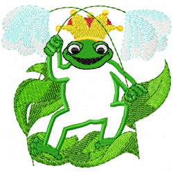 Frogs Embroidery Design 8
